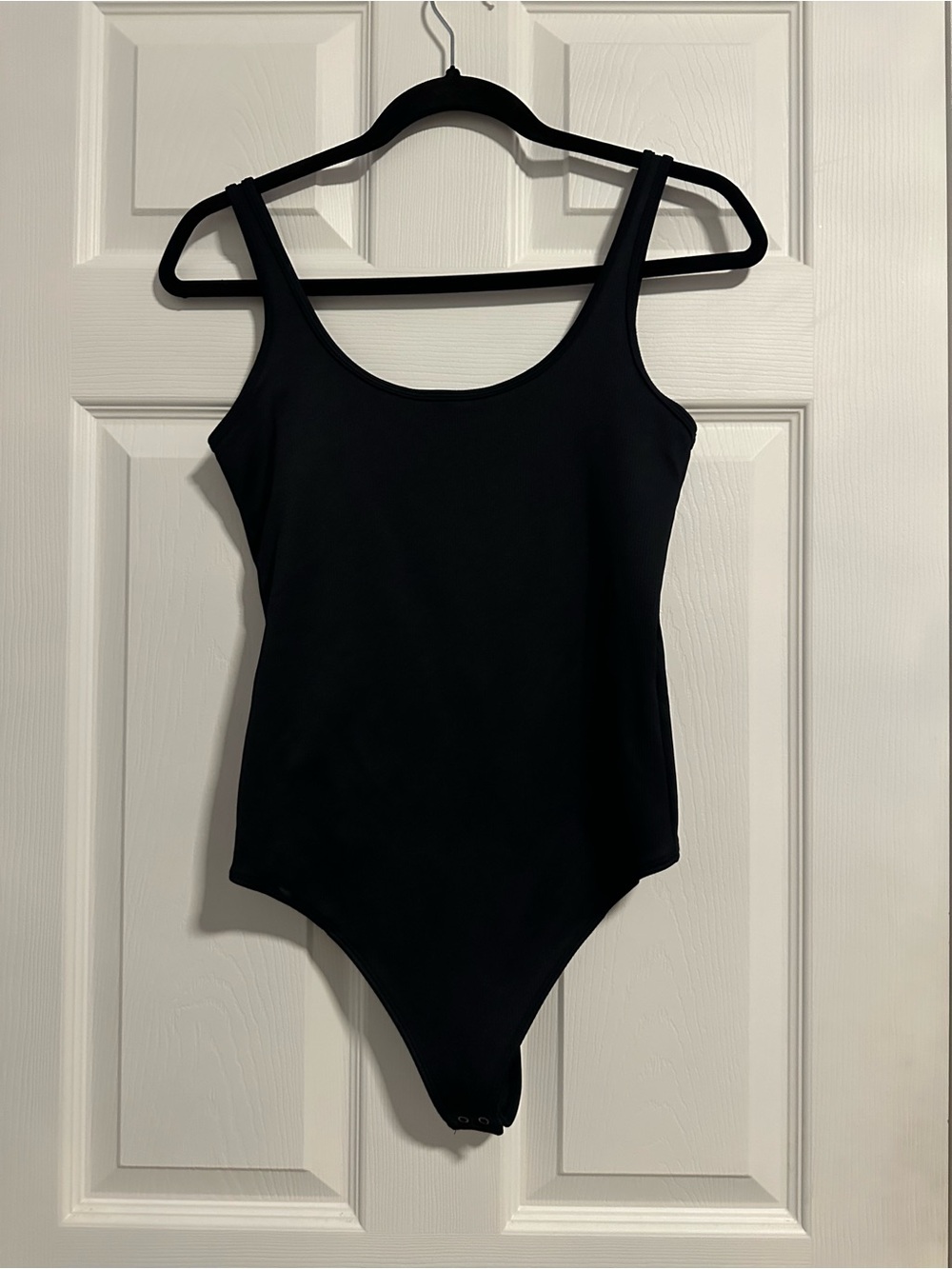Abercrombie & Fitch Black Scoop Neck Stretch Bodysuit